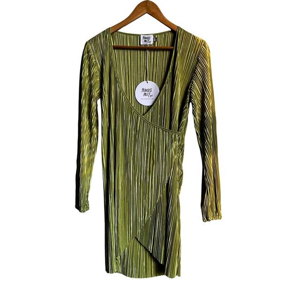 Princess Polly Walton Mini Dress Green in Size 6 - Picture 2 of 10